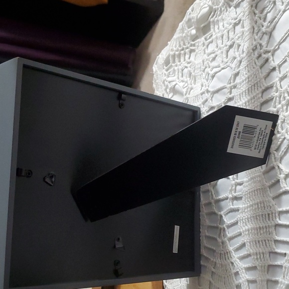 😀 HAND CRAFTED 8x10 blue grey shadow box style frame w reversible floral - Picture 7 of 8